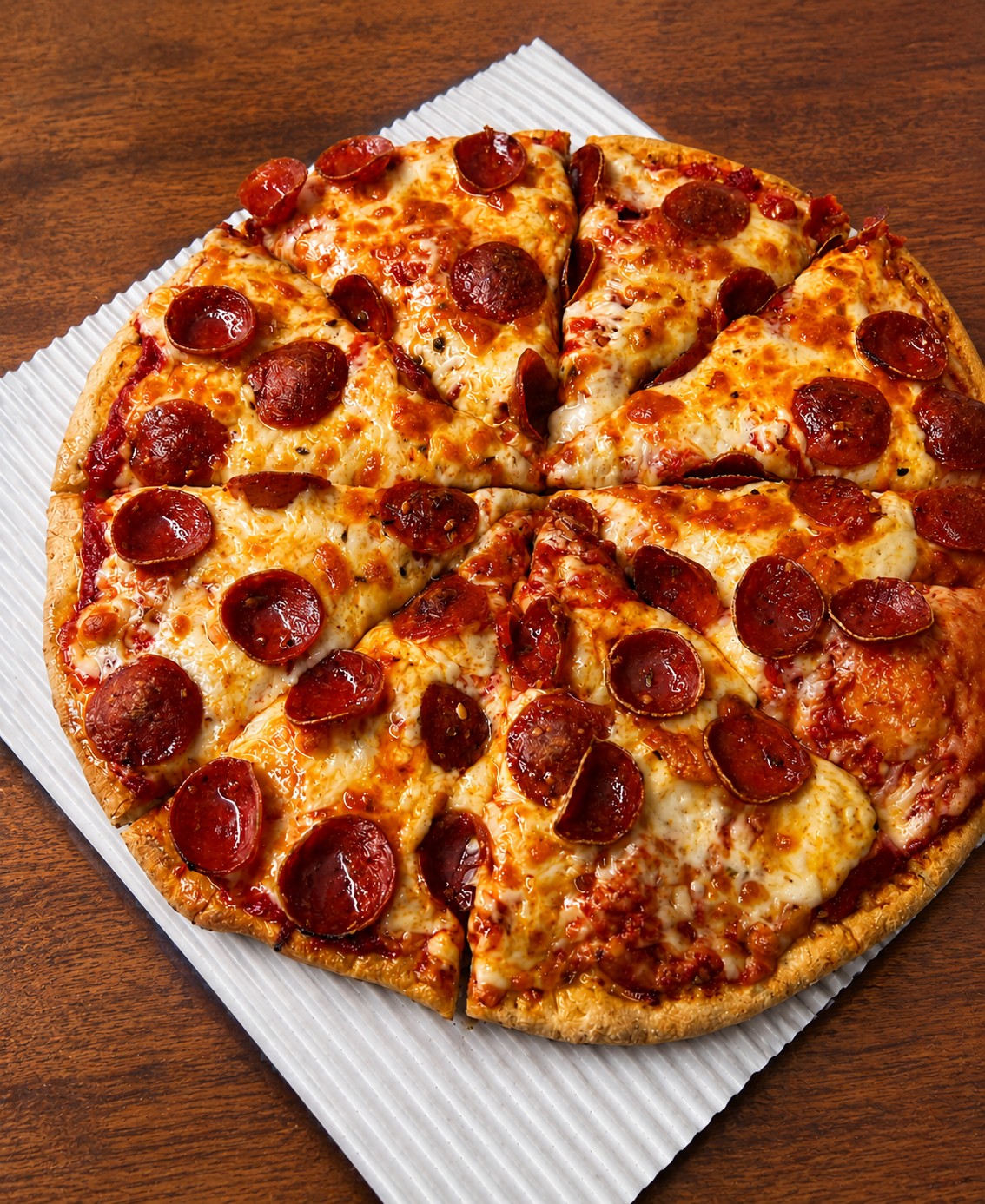 Pepperoni pizza loaded with toppings
